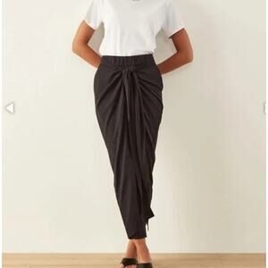 ADAY Under Wraps Black high waist crop Pants Sz M